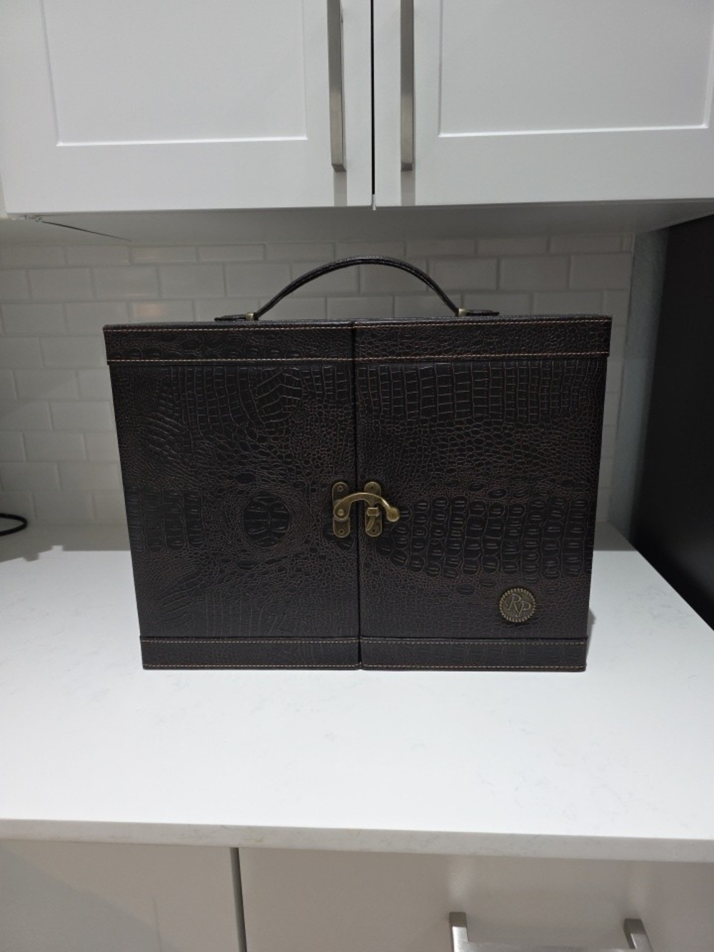 Rocky Patel Croc-Embossed Cigar Case With Accessories *Missing Lighter*